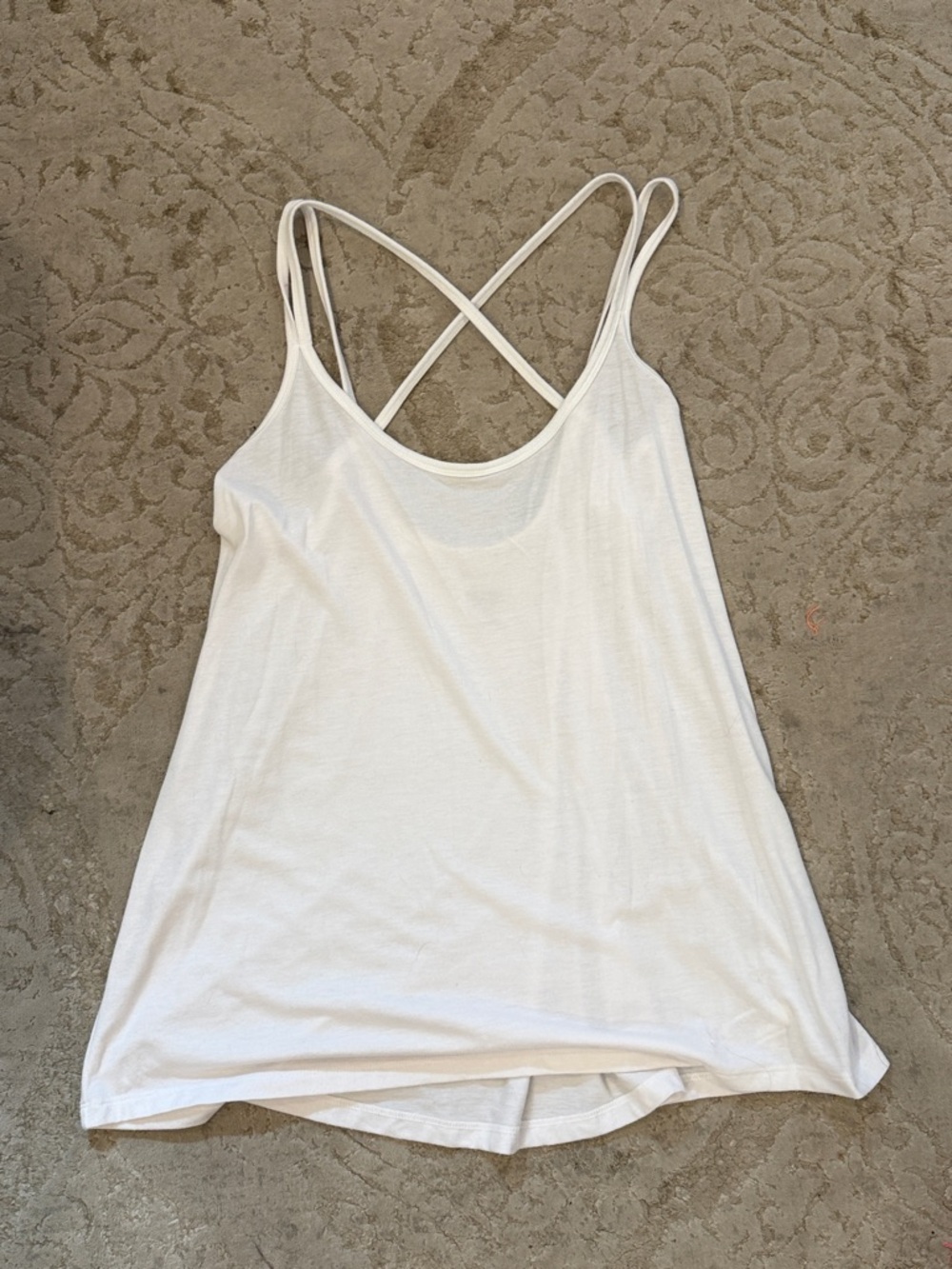 Mossimo Supply Co. White Crisscross Back Tank Top